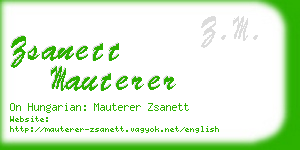 zsanett mauterer business card